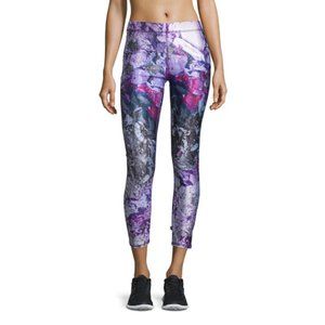 Purple Zara Terez Leggings Crushed Makeup Print Spandex Yoga Stretch Pants Small